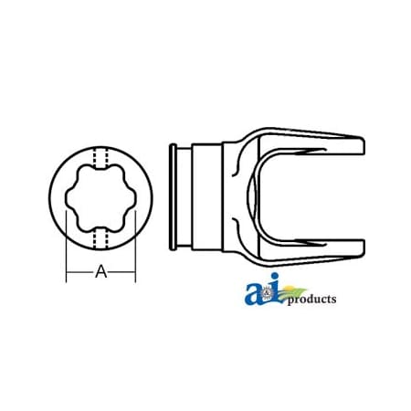 A & I Products Outer Profile Yoke, S6 7" x5" x5" A-W168278-A
